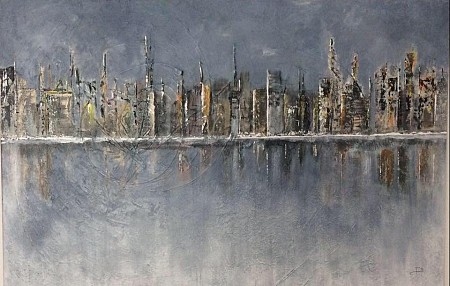 Skyline geschilderd door Diney Berg