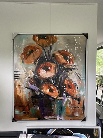 Flower power geschilderd door Imke de Vries